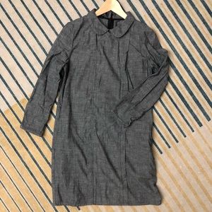 A.P.C. Pan collar grey long sleeve dress